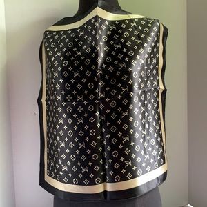 Louis Vuitton Silk (Faux) Hankerchief-without tags! Reg. Size @ appx. 20 in (x4)